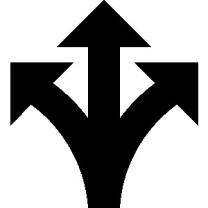 3 way choice arrows