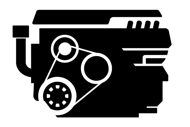 Piktogramm eines Automotors 