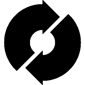 Icona di due frecce rotanti