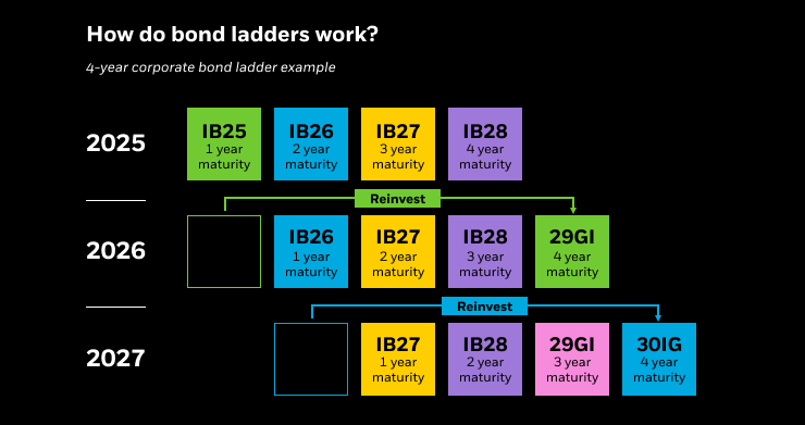 Diagram showing how bond ladders work.