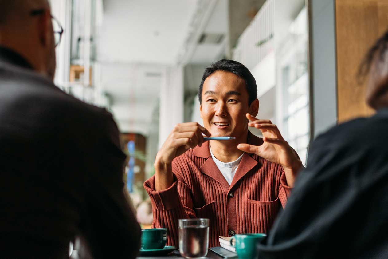 Man balancing on one hand