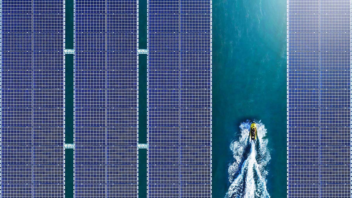 Solaranlage im Wasser